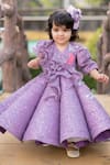 Buy_Lil Angels_Purple Sequin Embellished Dress _Online_at_Aza_Fashions