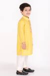 Lil Angels_Yellow Cotton, Silk Embroidery Kurta Set _Online_at_Aza_Fashions