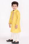 Buy_Lil Angels_Yellow Cotton, Silk Embroidery Kurta Set _Online_at_Aza_Fashions