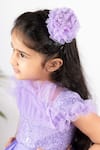 Lil Angels_Purple Embellished Dress For Girls_at_Aza_Fashions