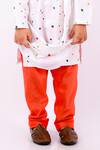 Shop_Lil Angels_White Muslin, Cotton, Silk Printed Kurta Set _Online_at_Aza_Fashions