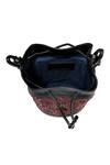 Shop_The Leather Garden_Black Embellished Embroidered Bucket Bag _Online_at_Aza_Fashions
