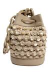 Buy_The Leather Garden_Beige Embroidery Floral Embellished Bucket Bag _Online_at_Aza_Fashions