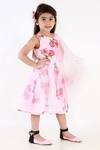 Lil Angels Pink Satin, Silk Printed Dress Online at Aza Fashions Lil Angels_Pink Satin, Silk Printed Dress _Online_at_Aza_Fashions