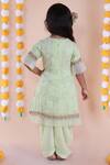 Shop_Lil Angels_Green Embroidered Kurta Set For Girls_at_Aza_Fashions