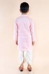 Shop Lil Angels Pink Cotton, Silk Mirrors Embroidered Kurta Set at Aza Fashions Shop_Lil Angels_Pink Cotton, Silk Mirrors Embroidered Kurta Set _at_Aza_Fashions
