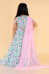 Shop_Lil Angels_Blue Printed Gown For Girls_at_Aza_Fashions