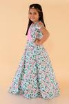 Shop_Lil Angels_Blue Printed Gown For Girls_Online_at_Aza_Fashions