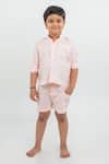 Buy_Mr Brat_Pink Linen Shirt And Shorts Set _at_Aza_Fashions