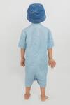 Shop_Mr Brat_Blue Linen Playsuit For Boys_at_Aza_Fashions