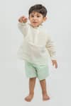 Buy_Mr Brat_White Cotton Shirt And Shorts Set _at_Aza_Fashions