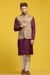 Buy_Seven_Beige Linen Nehru Jacket_Online_at_Aza_Fashions