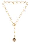 Zariin Gold Plated Aquarius Pendant Necklace Online at Aza Fashions Zariin_Gold Plated Aquarius Pendant Necklace _Online_at_Aza_Fashions