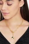 Buy Zariin Gold Plated Aquarius Pendant Necklace Online at Aza Fashions Buy_Zariin_Gold Plated Aquarius Pendant Necklace _Online_at_Aza_Fashions
