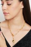 Buy_Zariin_Gold Plated Aries Pendant Necklace _Online_at_Aza_Fashions