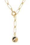 Zariin_Gold Plated Aries Pendant Necklace _at_Aza_Fashions