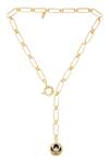 Zariin_Gold Plated Cancer Pendant Necklace _Online_at_Aza_Fashions