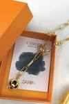Buy_Zariin_Gold Plated Cancer Pendant Necklace _Online_at_Aza_Fashions