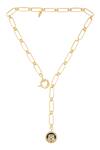 Buy Zariin Gold Plated Gemini Pendant Necklace at Aza Fashions Buy_Zariin_Gold Plated Gemini Pendant Necklace _at_Aza_Fashions