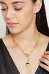 Buy Zariin Gold Plated Gemini Pendant Necklace Online at Aza Fashions Buy_Zariin_Gold Plated Gemini Pendant Necklace _Online_at_Aza_Fashions
