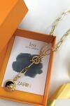 Zariin Gold Plated Leo Pendant Necklace at Aza Fashions Zariin_Gold Plated Leo Pendant Necklace _at_Aza_Fashions