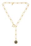 Zariin_Gold Plated Libra Pendant Necklace _Online_at_Aza_Fashions