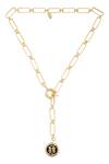 Zariin_Gold Plated Pisces Pendant Necklace _Online_at_Aza_Fashions