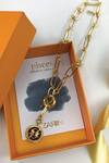 Zariin_Gold Plated Pisces Pendant Necklace _at_Aza_Fashions