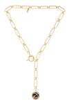 Zariin_Gold Plated Sagittarius Pendant Necklace _Online_at_Aza_Fashions