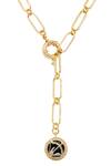 Shop_Zariin_Gold Plated Sagittarius Pendant Necklace _Online_at_Aza_Fashions