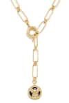 Shop_Zariin_Gold Plated Virgo Pendant Necklace _Online_at_Aza_Fashions