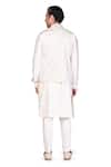 Dev R Nil_White Handloom Cotton Embroidered Bundi And Kurta Set_Online_at_Aza_Fashions