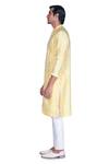 Buy_Dev R Nil_Yellow Chanderi Silk Kurta Set_Online_at_Aza_Fashions