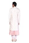 Buy_Dev R Nil_White Silk Embroidered Sherwani Set_Online_at_Aza_Fashions