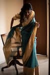 Priyanka Raajiv_Blue Silk Chanderi Woven Thread Saree_Online_at_Aza_Fashions