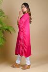 Dyelogue_Pink Gajji Silk Bandhani Tunic _Online_at_Aza_Fashions