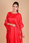 Shop_Dyelogue_Red Gajji Silk Bandhani Tunic _Online_at_Aza_Fashions