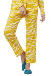 Buy_Ankita_Yellow Cotton Animal Print Pant  _Online_at_Aza_Fashions