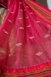 Shop_Latha Puttanna_Pink Silk Embroidered Dupatta _Online_at_Aza_Fashions