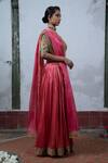 Latha Puttanna_Pink Silk Round Embroidered Lehenga Set _Online_at_Aza_Fashions