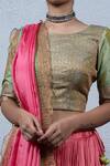 Latha Puttanna_Pink Silk Round Embroidered Lehenga Set _at_Aza_Fashions