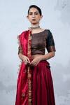 Shop_Latha Puttanna_Maroon Silk Round Embroidered Lehenga Set _Online_at_Aza_Fashions