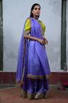 Latha Puttanna_Blue Silk Round Embroidered Lehenga Set _Online_at_Aza_Fashions