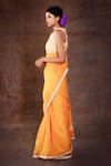 Latha Puttanna_Orange Silk Organza Embroidered Round Saree With Blouse _Online_at_Aza_Fashions