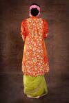 Shop_LATHA PUTTANNA_Green Silk Organza Embroidered Saree With Blouse _at_Aza_Fashions