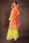 LATHA PUTTANNA_Green Silk Organza Embroidered Saree With Blouse _Online_at_Aza_Fashions