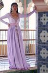 Buy_Bindani by Jigar & Nikita_Purple Net Sequin Embroidered Anarkali_at_Aza_Fashions