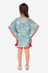Shop_Lil Peacock_Blue Cotton Printed Kaftan Dress _at_Aza_Fashions