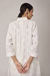 Shop_Pallavi Kandoi_White 100% Cotton Printed Floral Square Neck Jacket Pant Set _Online_at_Aza_Fashions