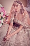 Shop_Bindani by Jigar & Nikita_Green Floral Embellished Lehenga Set_at_Aza_Fashions
